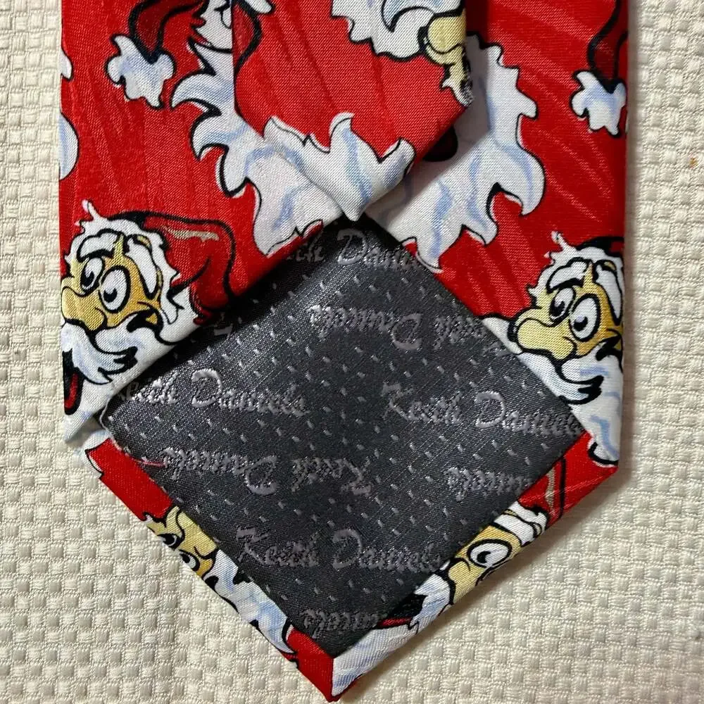 Keith Daniels Red Holiday Novelty Santa Claus Necktie
